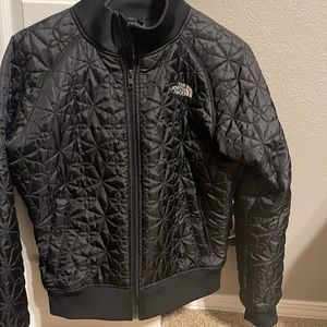 Black quilted North Face bomber jacket never been worn